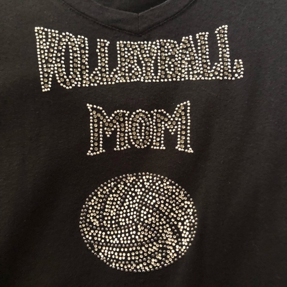 Volleyball Mom t-shirt jeweled embroidered - Picture 2 of 3